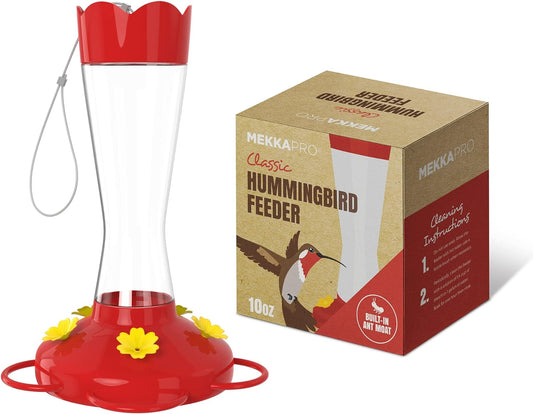 Bebedero Colibríes En Vidrio De Colgar 10 Oz X5 Flores